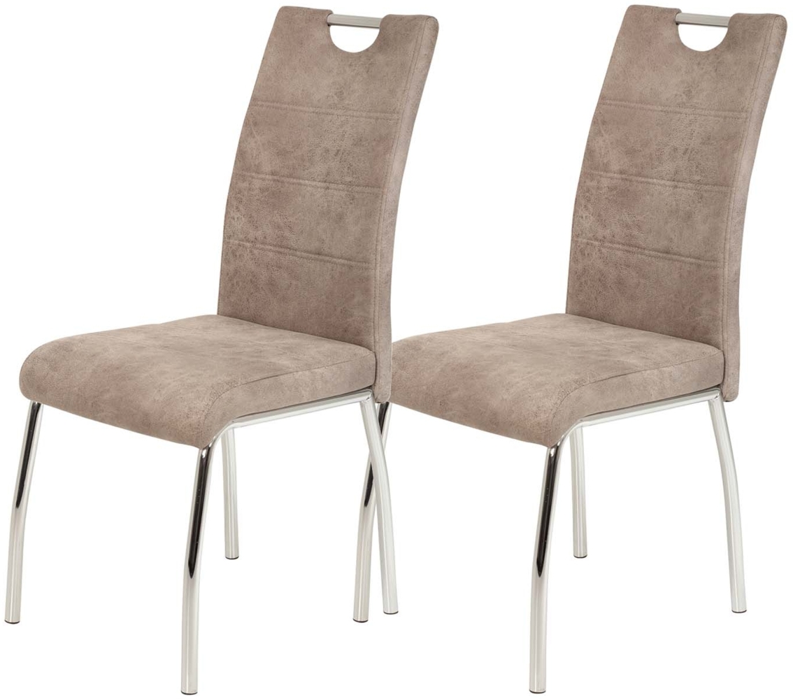 2er Set Vierfußstuhl Susi II - Vintage Beige Bild 1