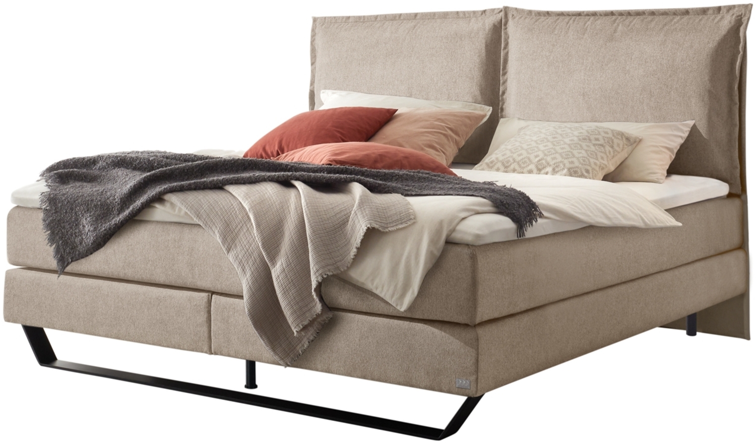 Celina Boxspringbett schwarz Polyester/Polyamid/Viskose 203cm x 152cm x 128cm Bild 1