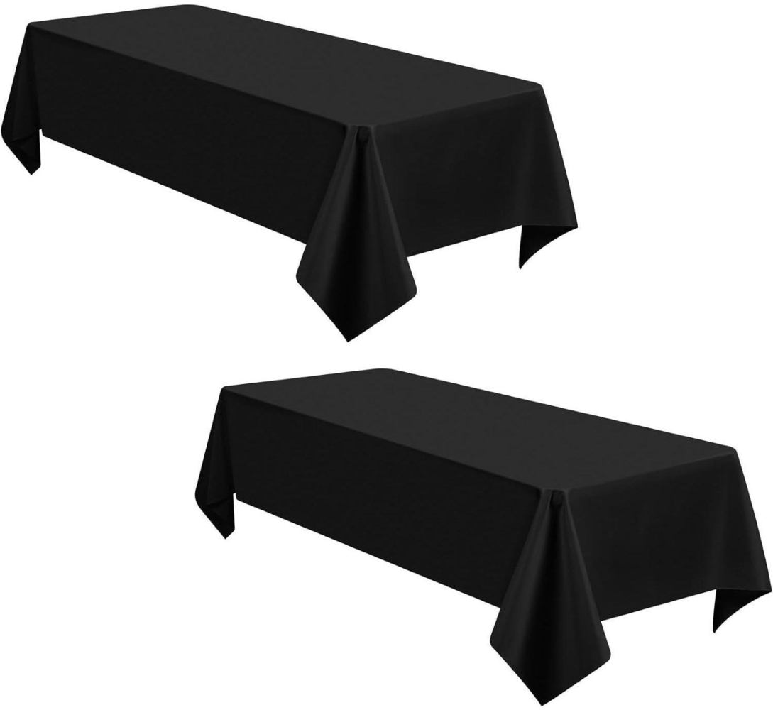 Schwarze Polyester Tischdecken 6er Pack 60x102 Zoll Hochzeit Party Bild 1