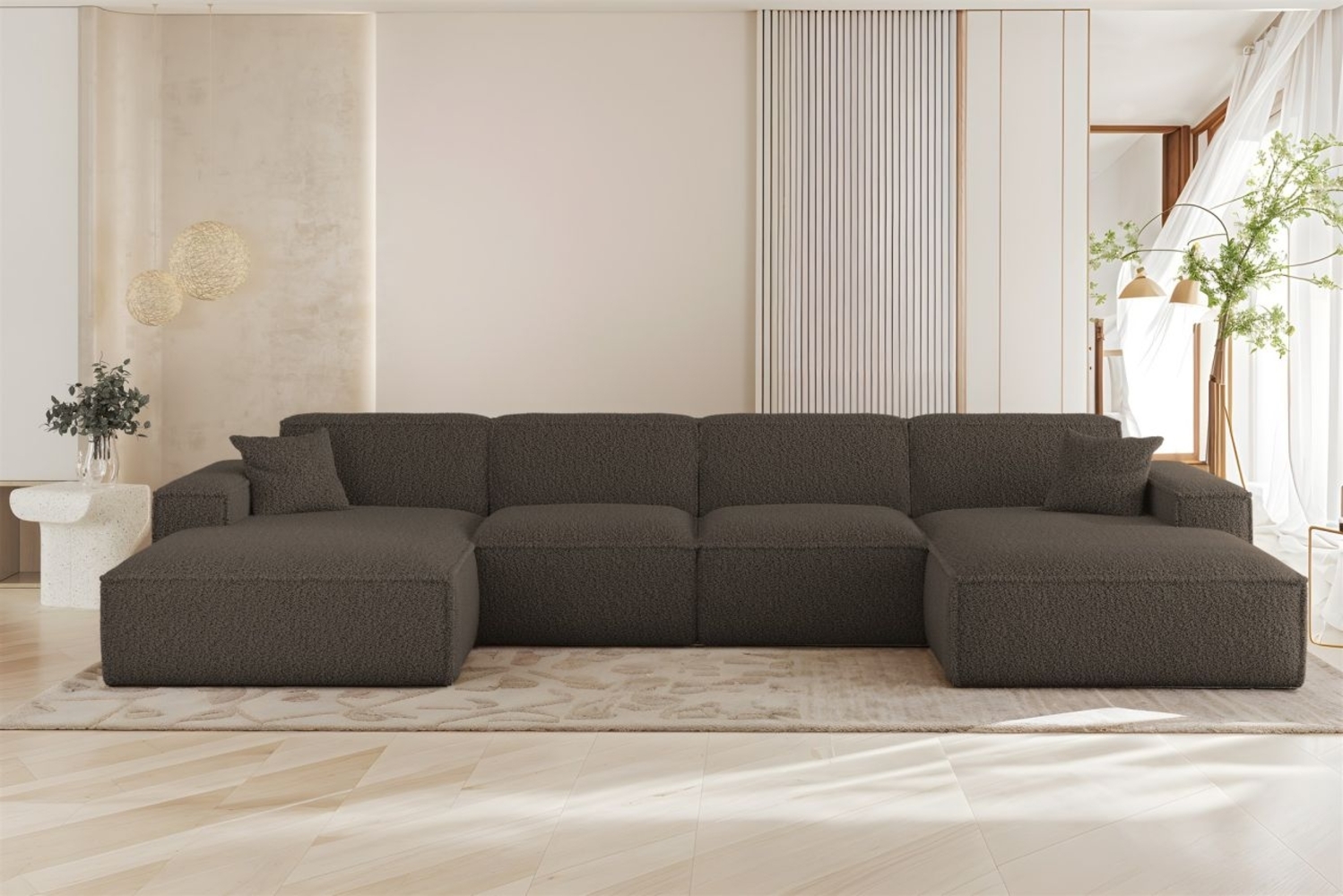 Wohnlandschaft Sofa U-Form CELES PREMIUM in Stoff Sven Braun Bild 1