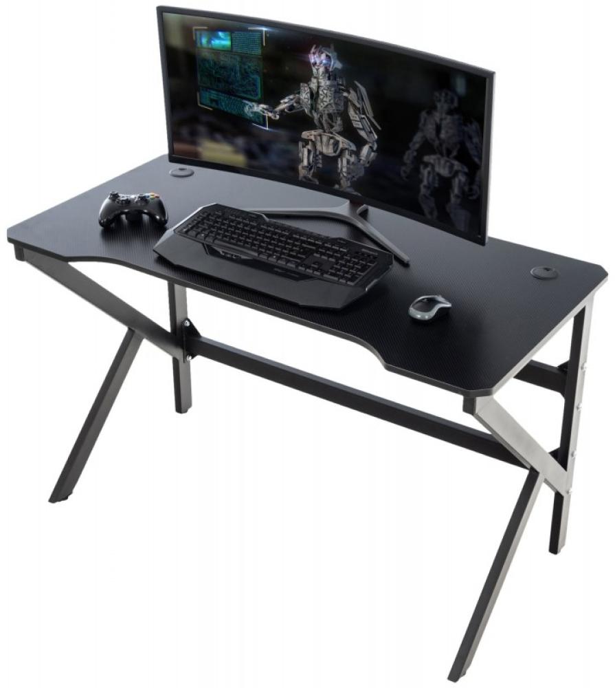 Gaming Tisch Lewiston K LED rot Bild 1