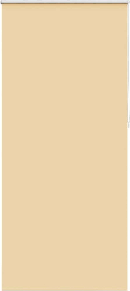 vidaXL Verdunklungsrollo Seitenzug Rollo Klemmrollo Klemmfix Kette, Beige, 230x100 cm Bild 1