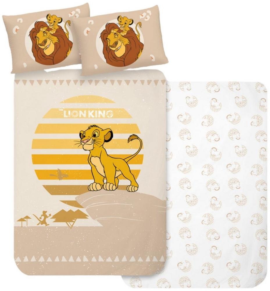 MTOnlinehandel Babybettwäsche Disney König der Löwen, Renforcé in 100x135 + 40x60 cm, 100% Baumwolle, 2 teilig, Bettwäsche-Set für Mädchen & Jungen, Simba Bild 1