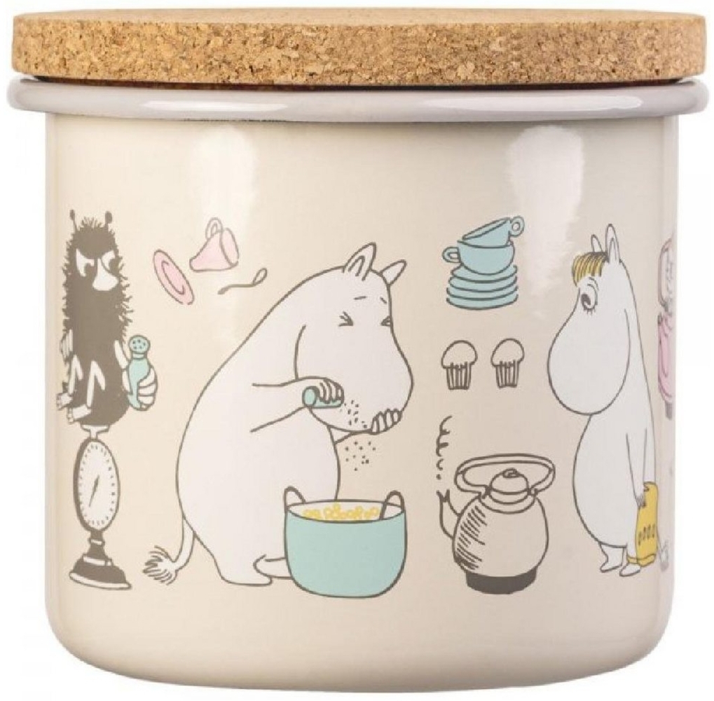 Muurla Aufbewahrungsglas mit Korkdeckel Moomin Bon Appétit (1,3 L) 1719-130-02 Bild 1