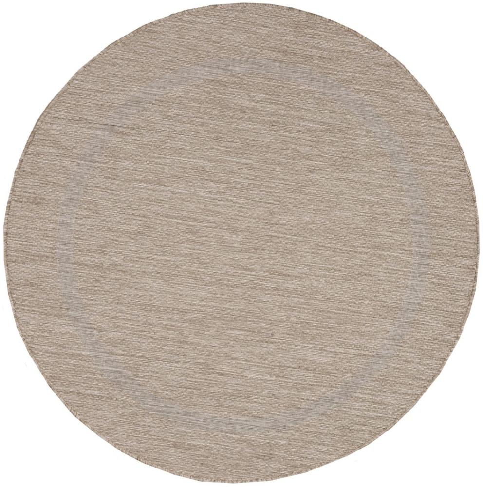 Outdoor Teppich Renata rund - 200 cm Durchmesser - Beige Bild 1