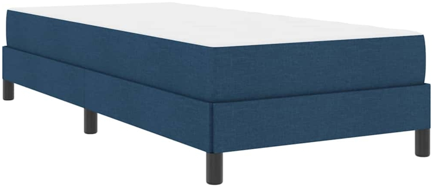 vidaXL Boxspringbett mit Matratze Blau 80 x 200 cm Stoff 3398450 Bild 1