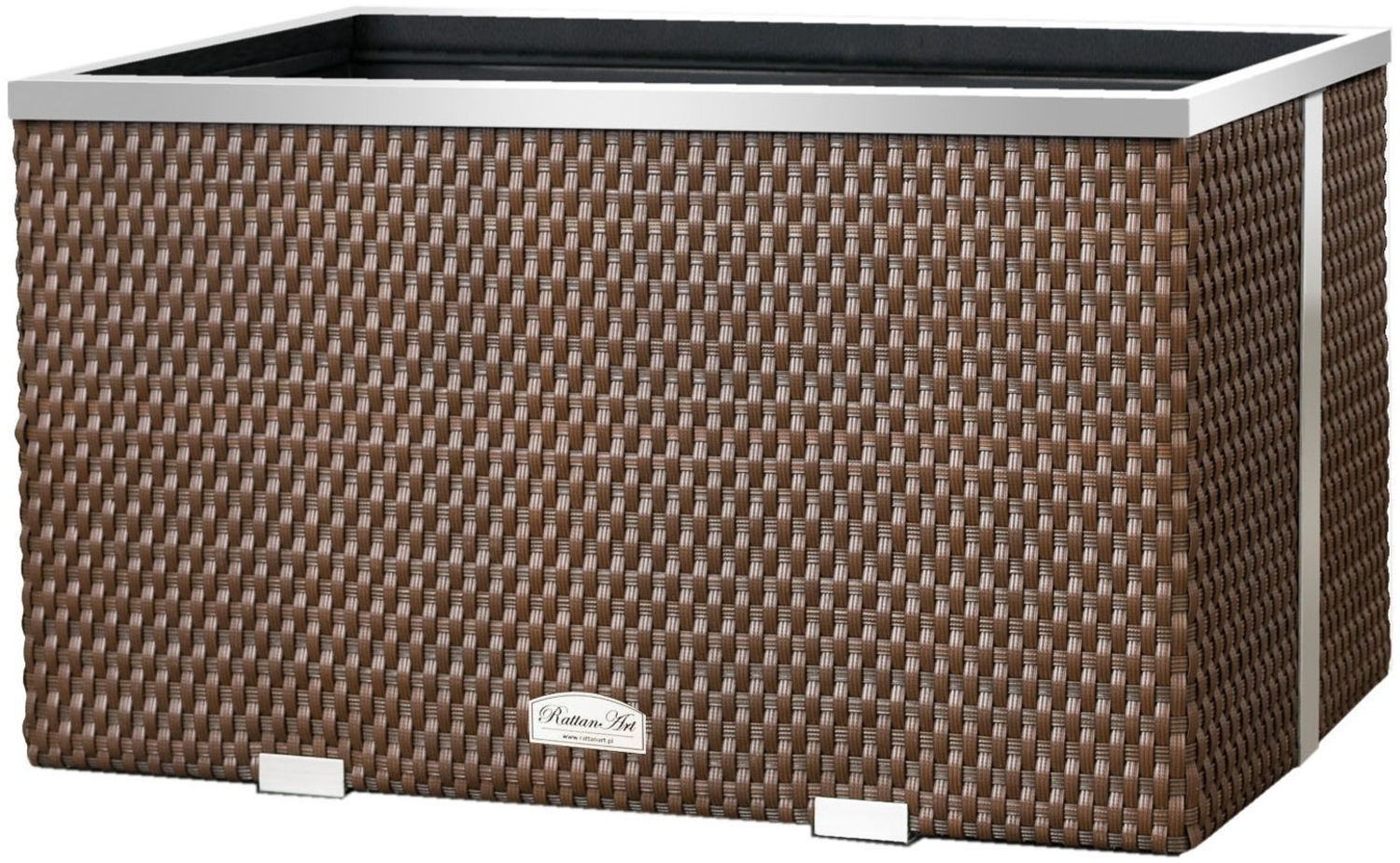 XL Polyrattan Pflanzgefäß Pflanzkübel Blumentopf Blumenkübel Übertopf Hochbeet Bild 1