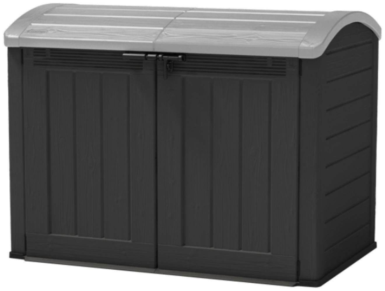 Keter Kunststoff Gartenbox/ Mülltonnenbox "Store-it-out Ultra" (2000 l), anthrazit / grau, 177 x 113 x 134 cm (B x T x H) Bild 1