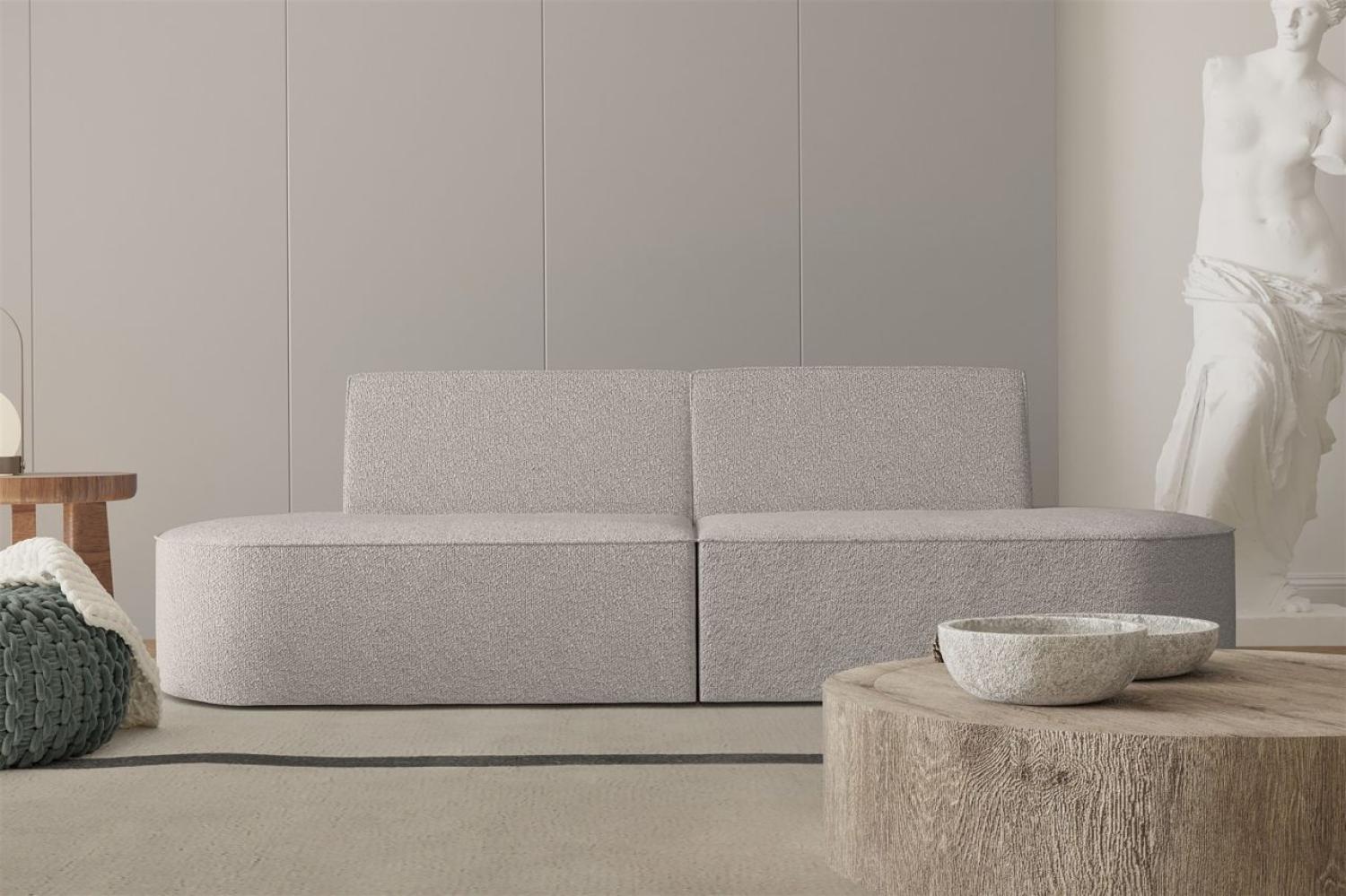 Sofa Designersofa 2-Sitzer MILOT in Stoff Ascot Bukla Beige Bild 1