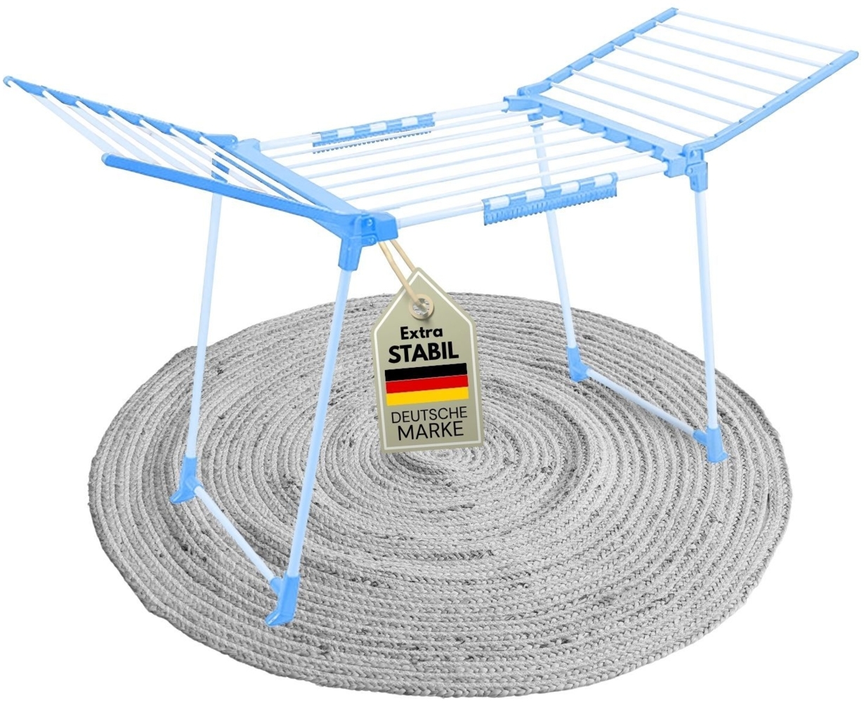 Coemo Flügelwäschetrocker, Wäscheleine, Wäscheständer Farbe Blau Bild 1