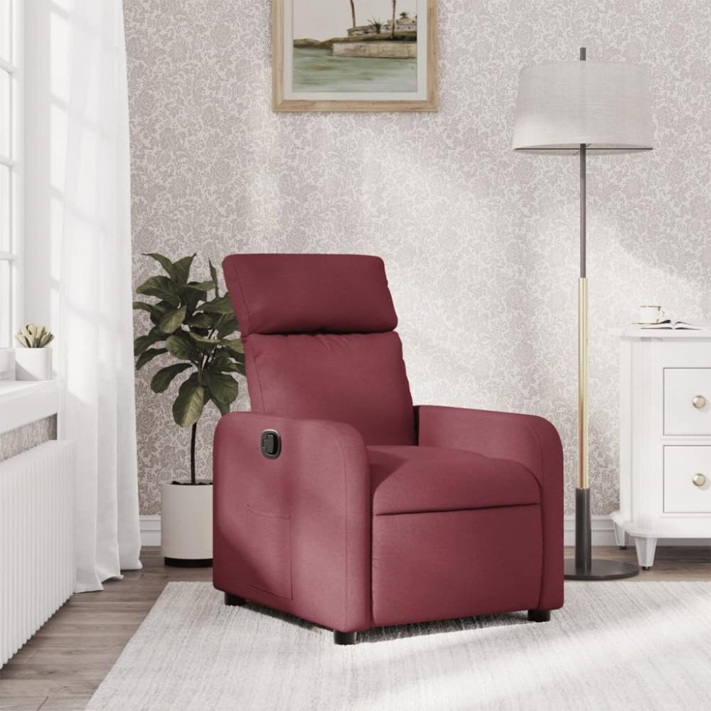 vidaXL Relaxsessel Weinrot Stoff 374168 Bild 1