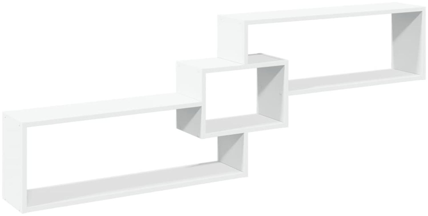 vidaXL Wandschrank 158x18x53 cm Weiß Holzwerkstoff 854814 Bild 1