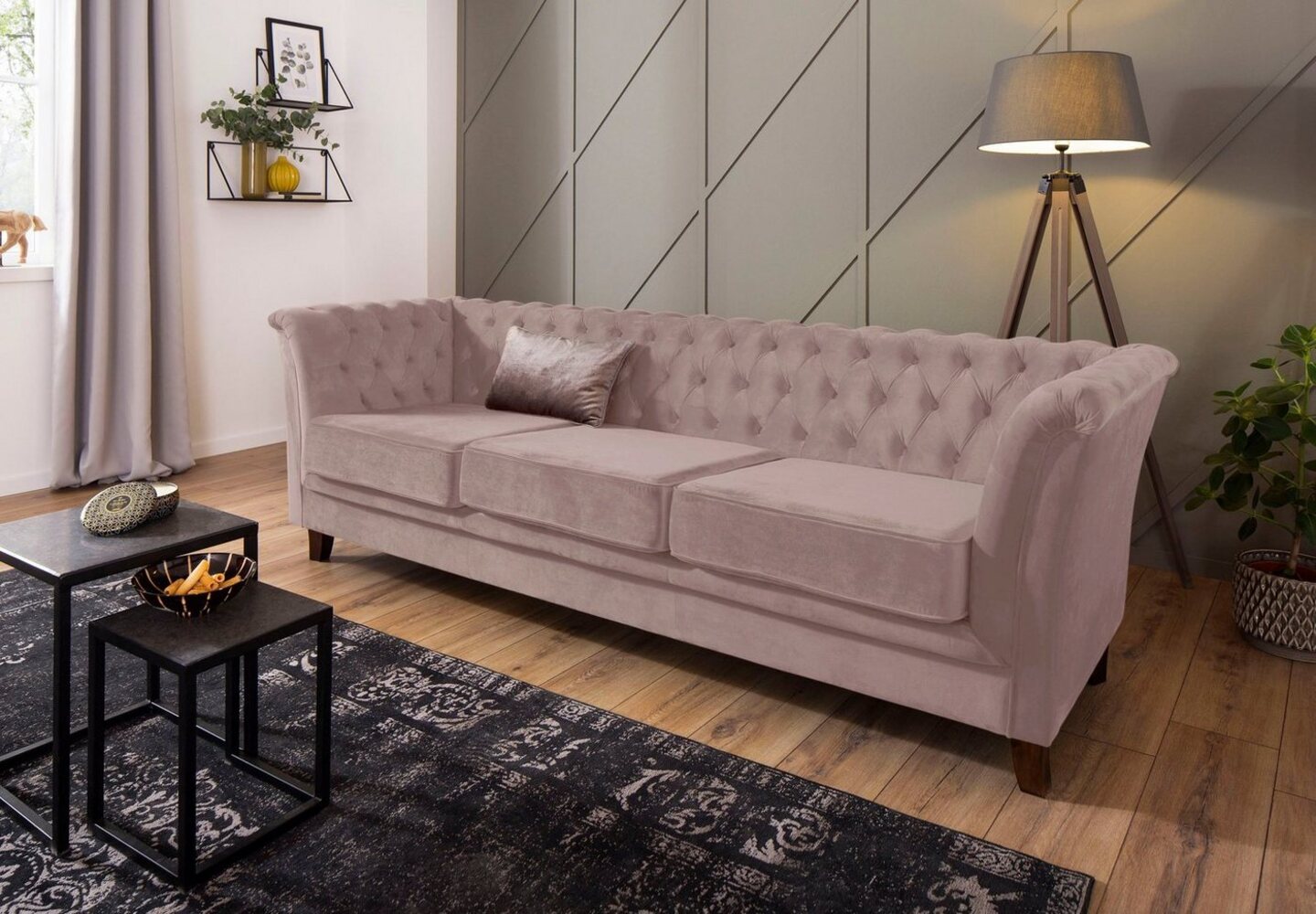 Home affaire Chesterfield-Sofa Dover, aufwändige Knopfheftung in Chesterfield-Optik Bild 1