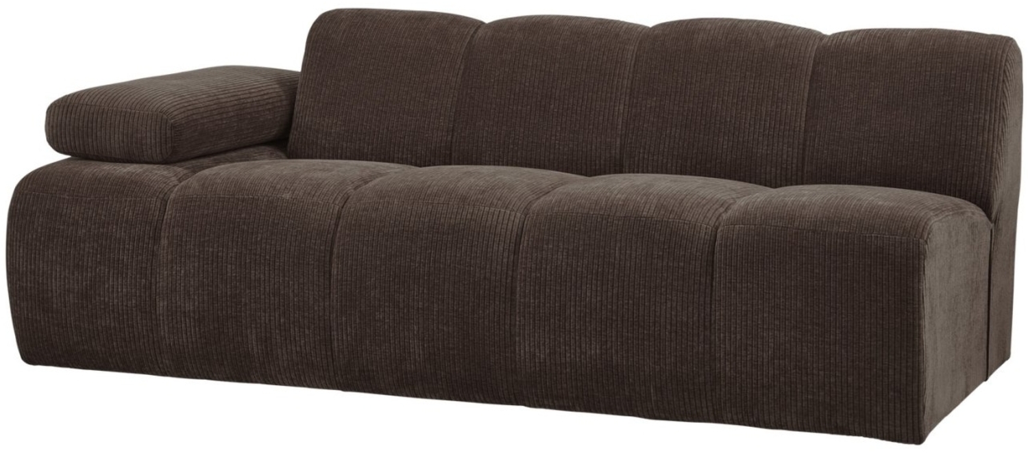 Modulsofa Mojo Flachcord 2er Arm-Links, Braun Bild 1