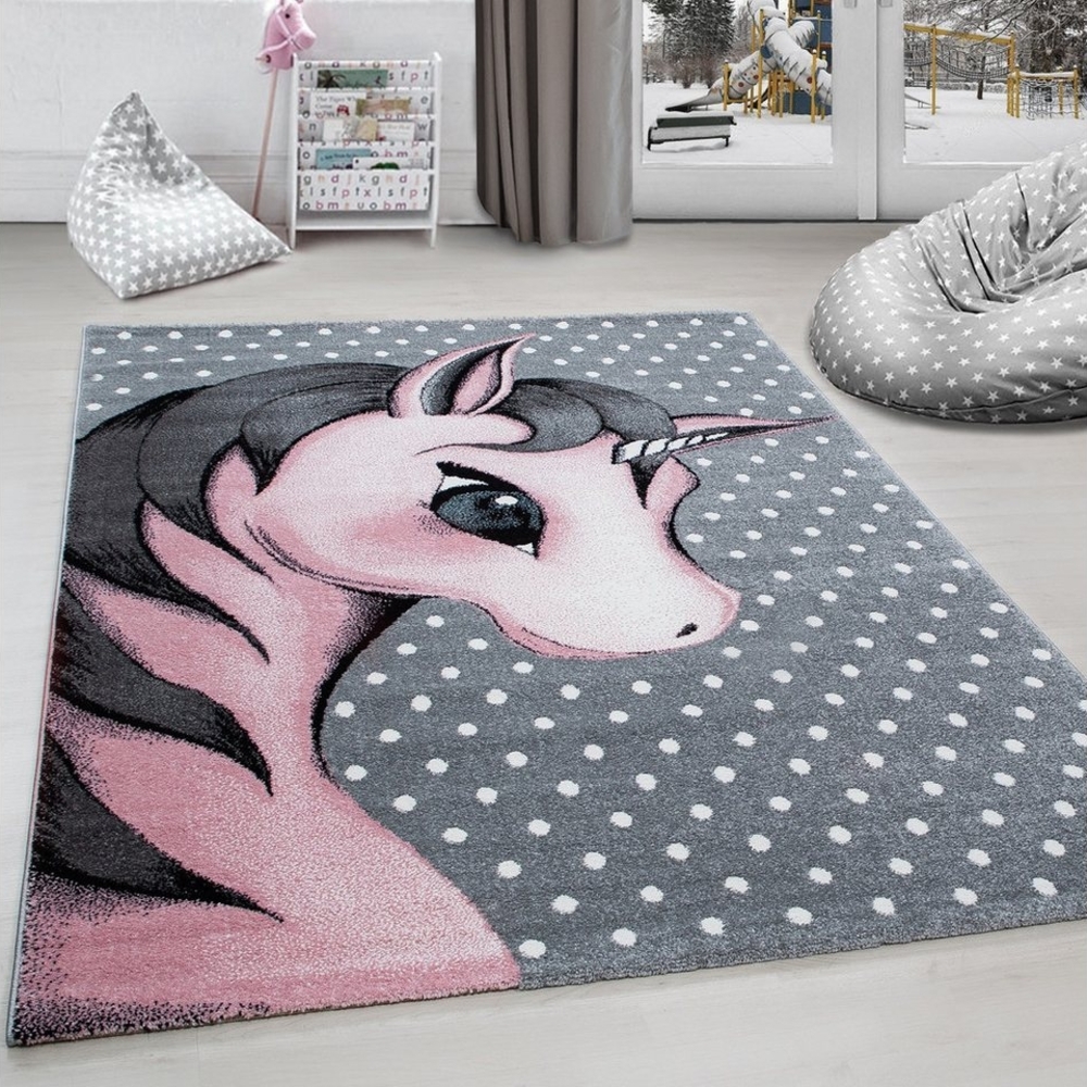 Carpettex Kinderteppich Einhorn-Design, Läufer, Höhe: 11 mm, Kinderteppich Einhorn-Design Baby Teppich Kinderzimmer Pflegeleicht Bild 1