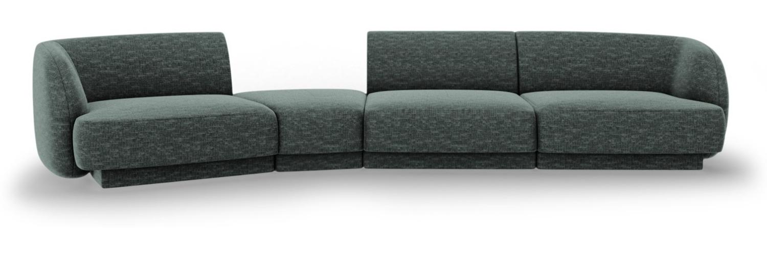 Micadoni Modulares Sofa Miley 4-Sitzer Links Chenille Petrol Bild 1