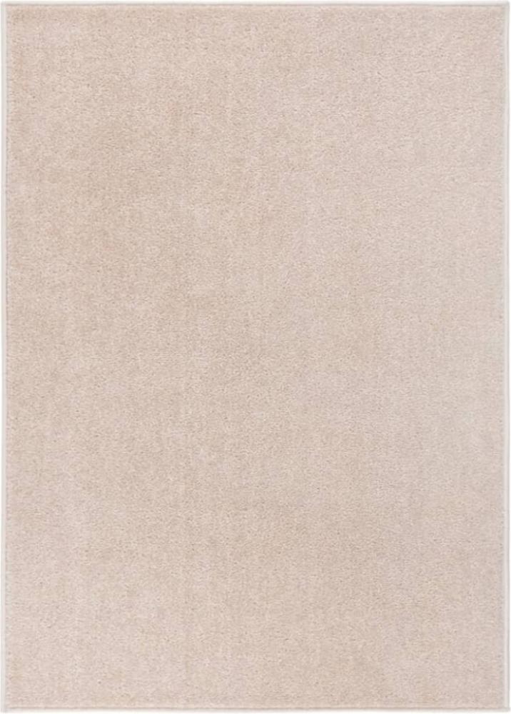 Teppich Kurzflor 120x170 cm Dunkelbeige Bild 1