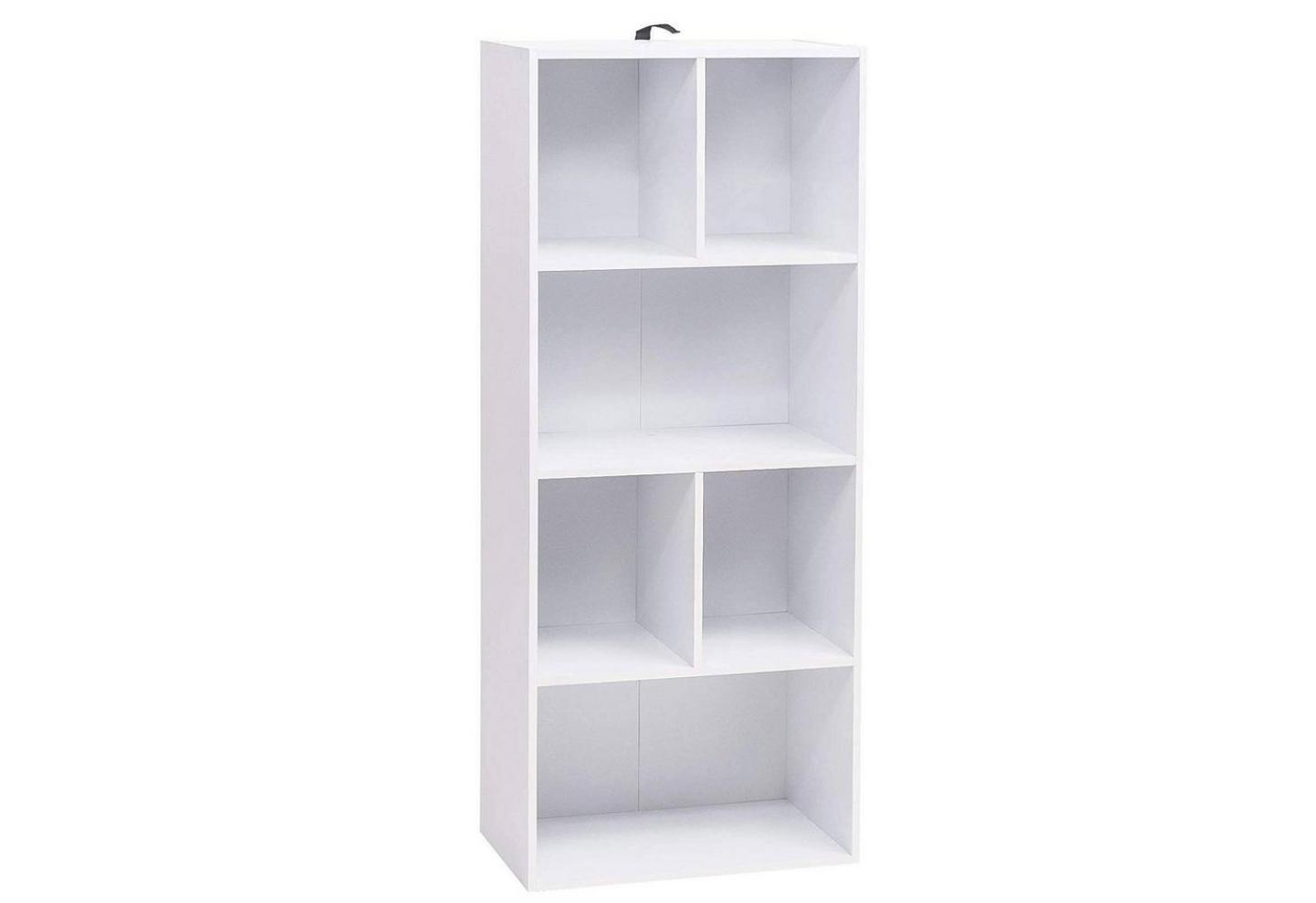 Woltu Bücherregal, 1-tlg, Raumteiler Büroregal, MDF, 6 Fächer, 50x30x118cm Bild 1