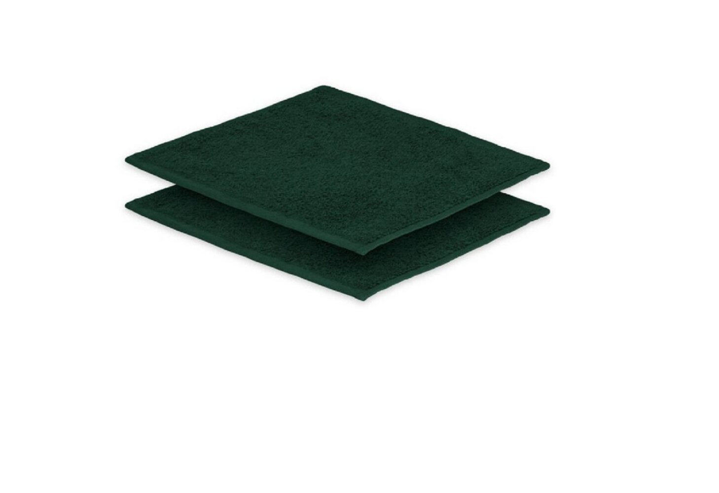 Exklusiv Heimtextil 2x Seiftuch Frottier 500 g/m² 30 x30 cm Dunkelgrün Bild 1