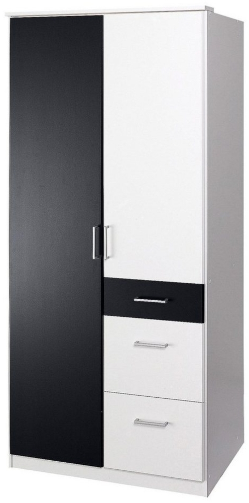 Kleiderschrank CLICK in Alpinweiß und anthrazit Bild 1