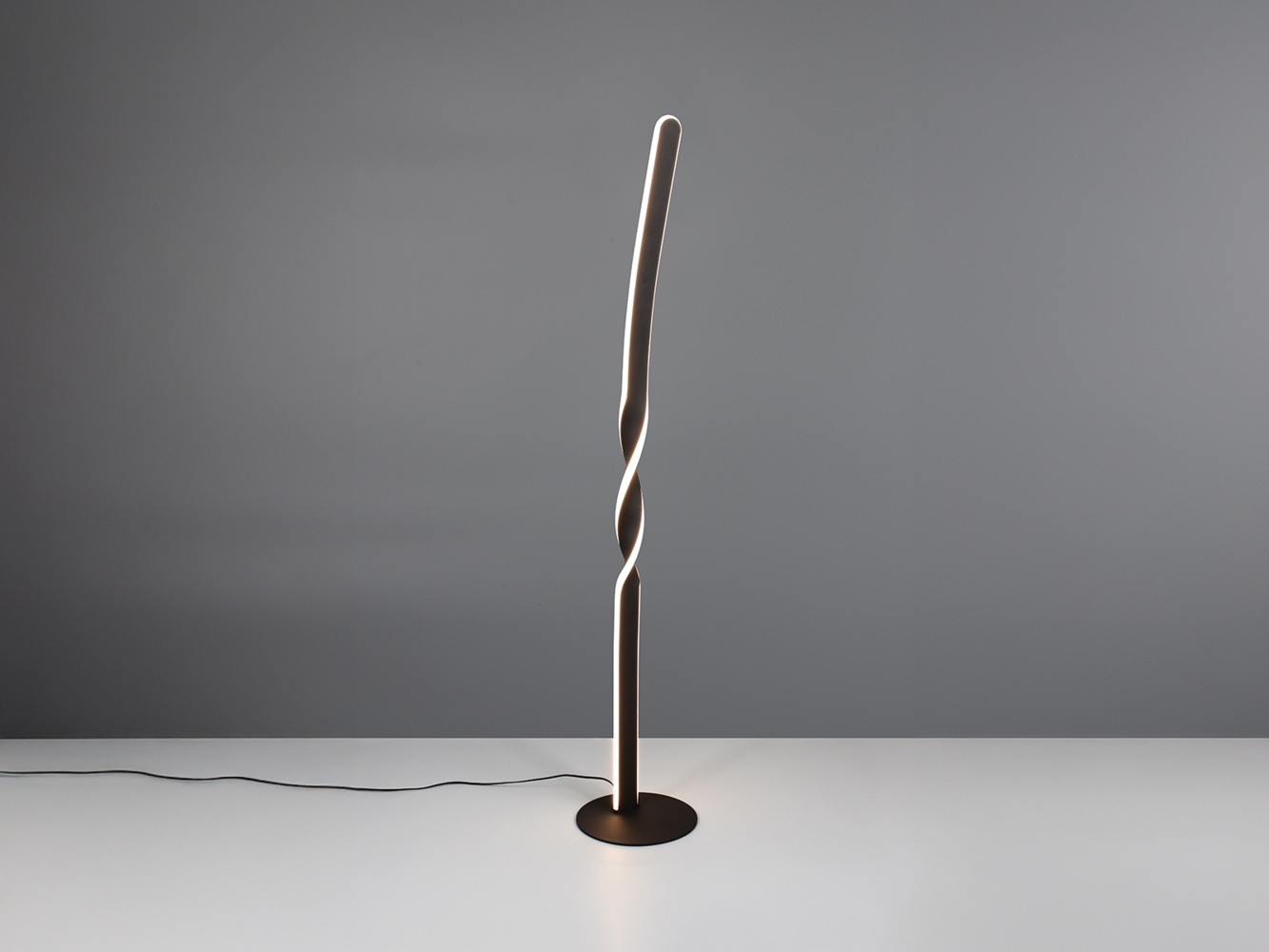 Kleine LED Stehlampe GINKO Metall Schwarz, Höhe 110cm Bild 1