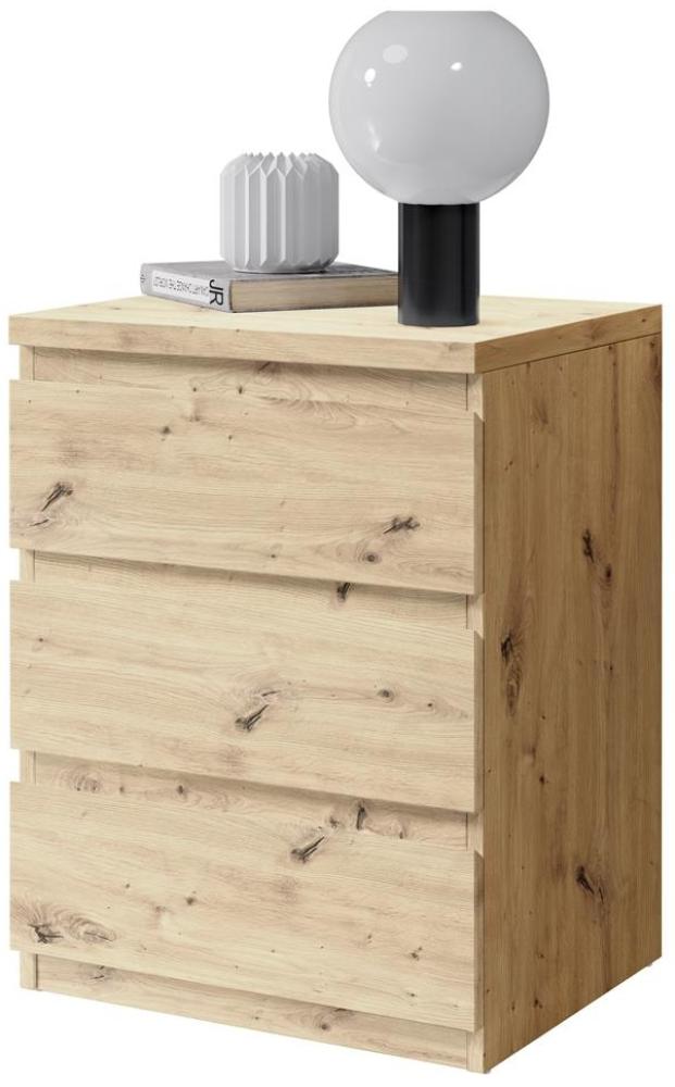 Nachtkommode >Olli< in Artisan Eiche Nachbildung - 45x61x38cm (BxHxT) Bild 1