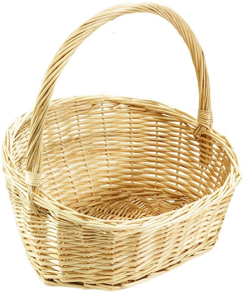 Kobolo Dekokorb Geschenkkorb Präsentkorb natur Weide 35x30x34 cm (1 Stück, 1 St, kein Set), mit Henkel Bild 1