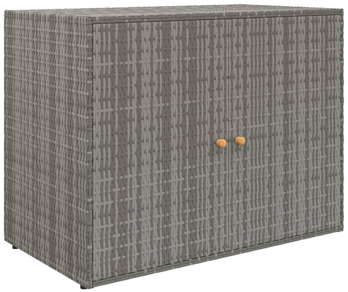 vidaXL Gartenschrank Grau 100x55,5x80 cm Poly Rattan 319869 Bild 1