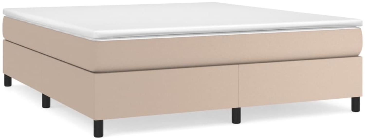 vidaXL Bettgestell Cappuccino-Braun 160x200 cm Kunstleder 3121058 Bild 1