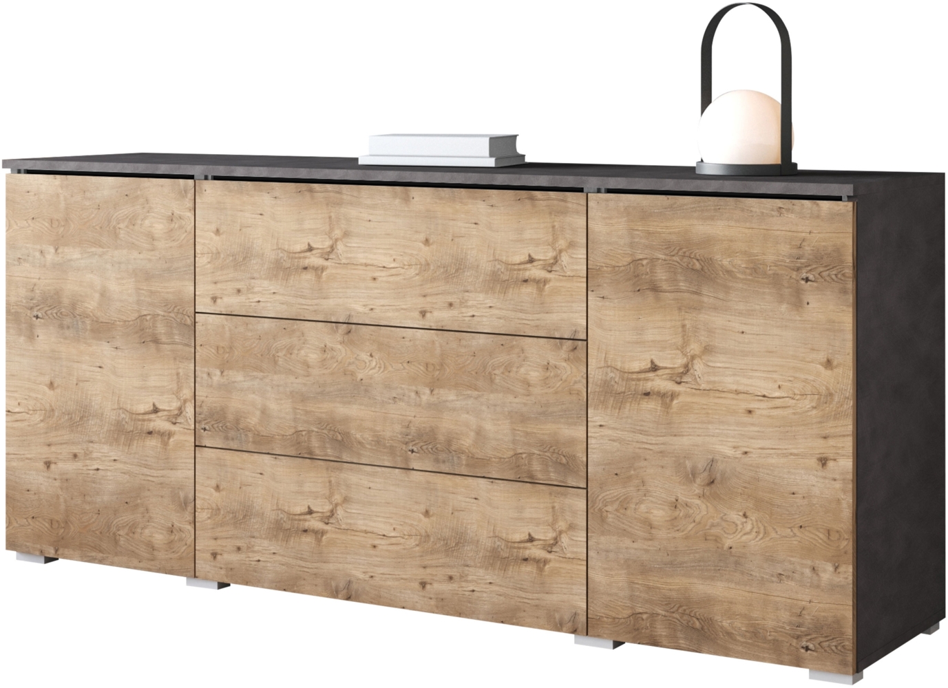 Kommode Doppo 150 (Farbe: Matera / Kastanien Breslau, ohne Beleuchtung) Bild 1