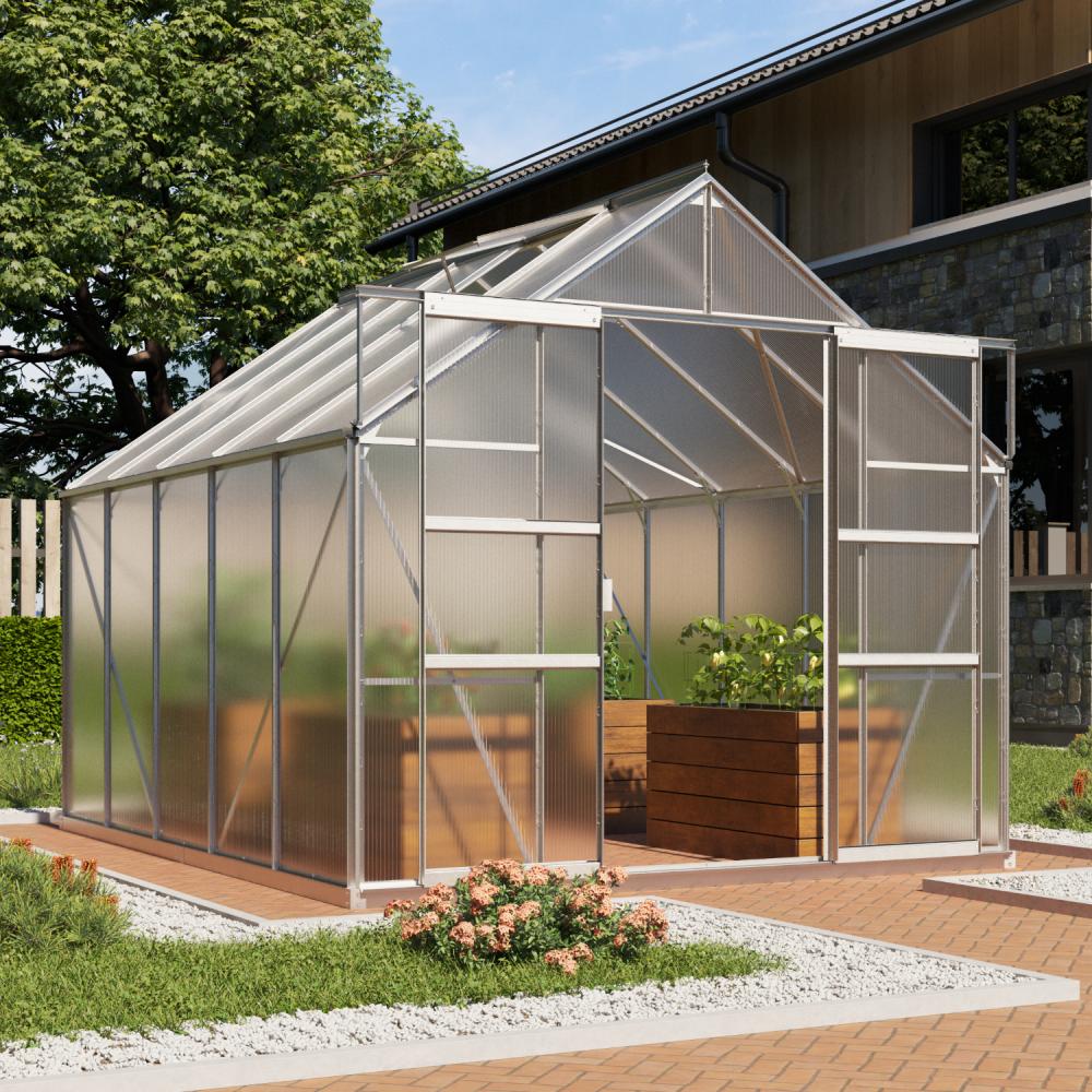 Vitavia Gewächshaus "Mars 8300", aluminium eloxiert, 8,3 m²,4 mm HKP Bild 1