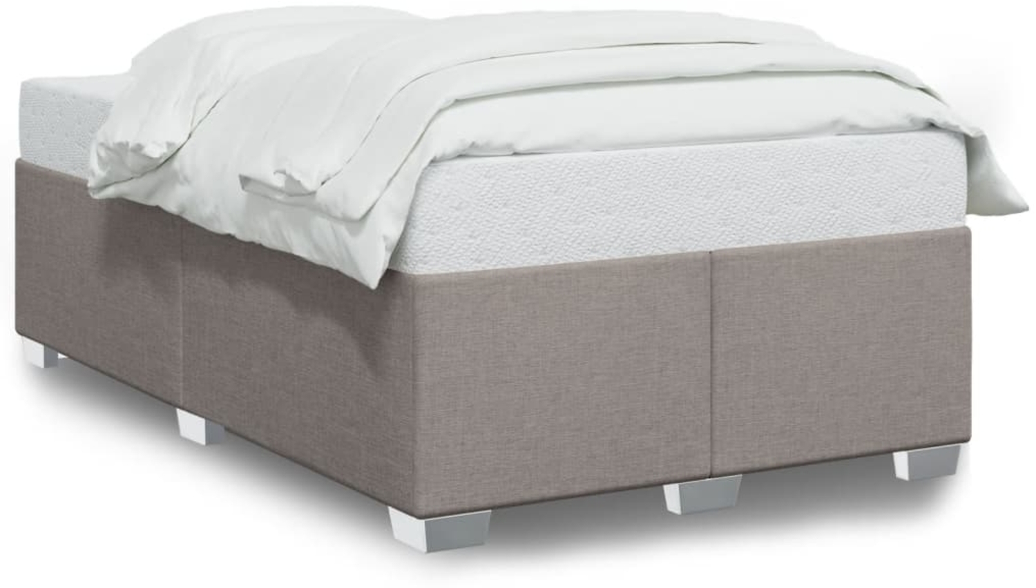 vidaXL Bettgestell ohne Matratze Taupe 120x200 cm Stoff 3284468 Bild 1