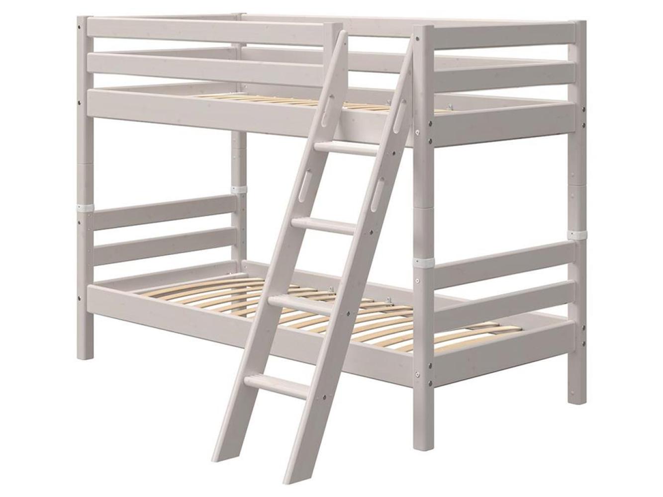 Flexa Etagenbett 90x190 Schrägleiter in grau Bild 1