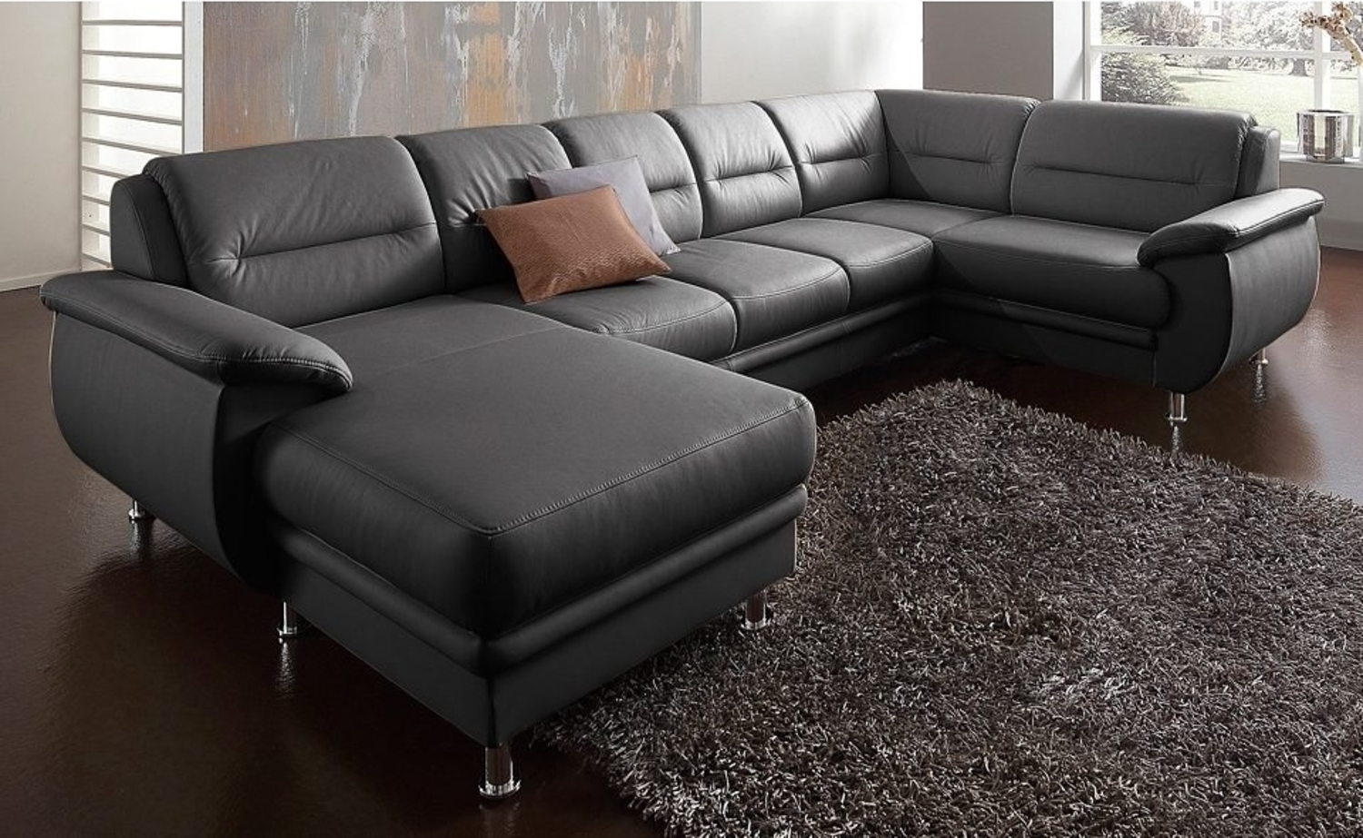 sit&more Wohnlandschaft Mailand U-Form, wahlweise mit Bettfunktion, frei im Raum stellbar Bild 1
