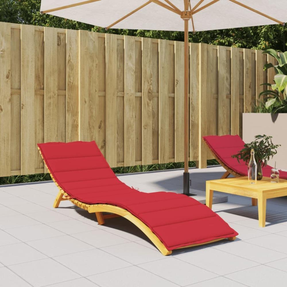 vidaXL Sonnenliegen-Auflage Rot 200x60x3 cm Oxford-Gewebe 314209 Bild 1