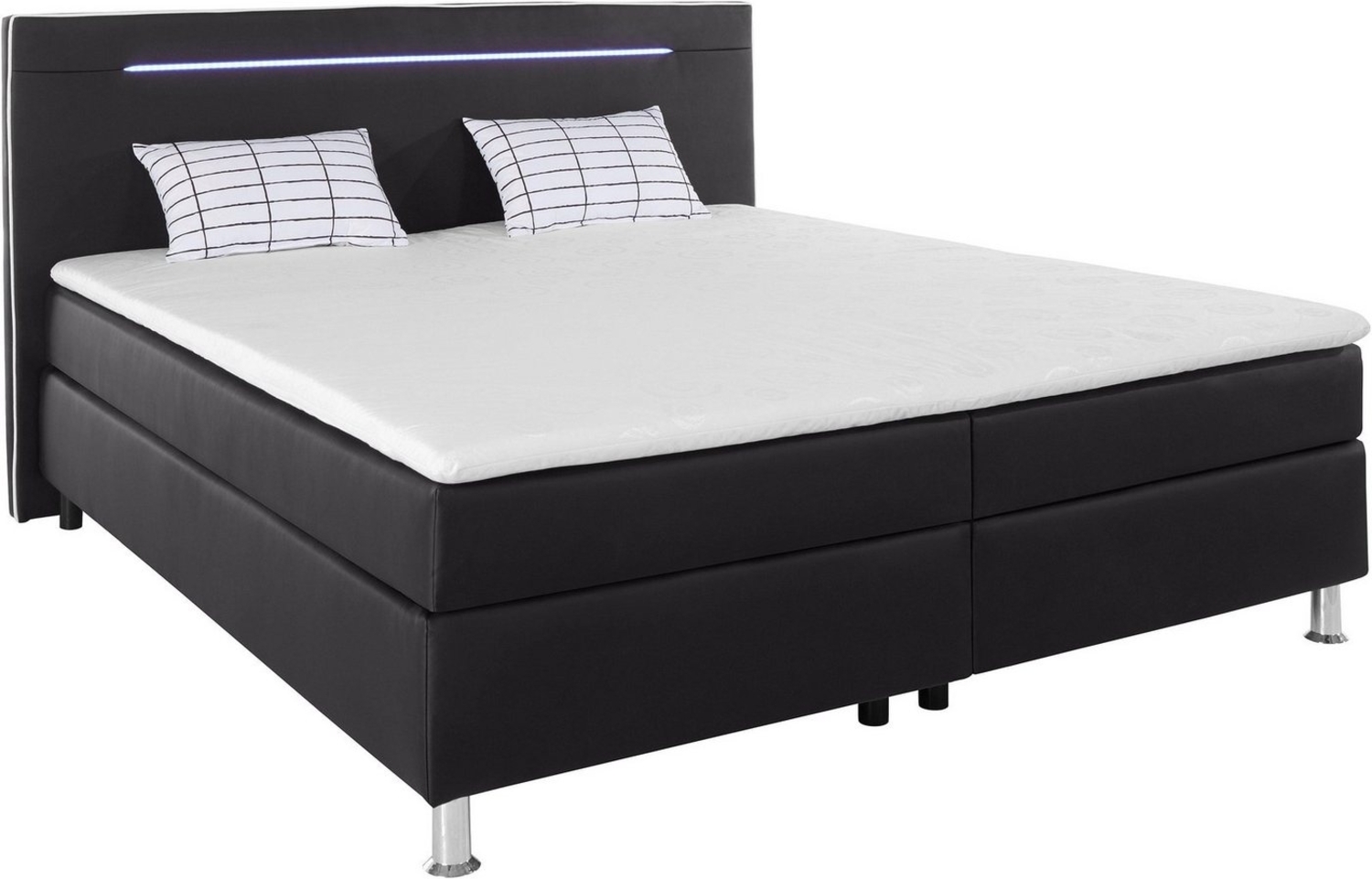 COLLECTION AB Boxspringbett, inkl. LED-Beleuchtung, Topper und Kissen Bild 1