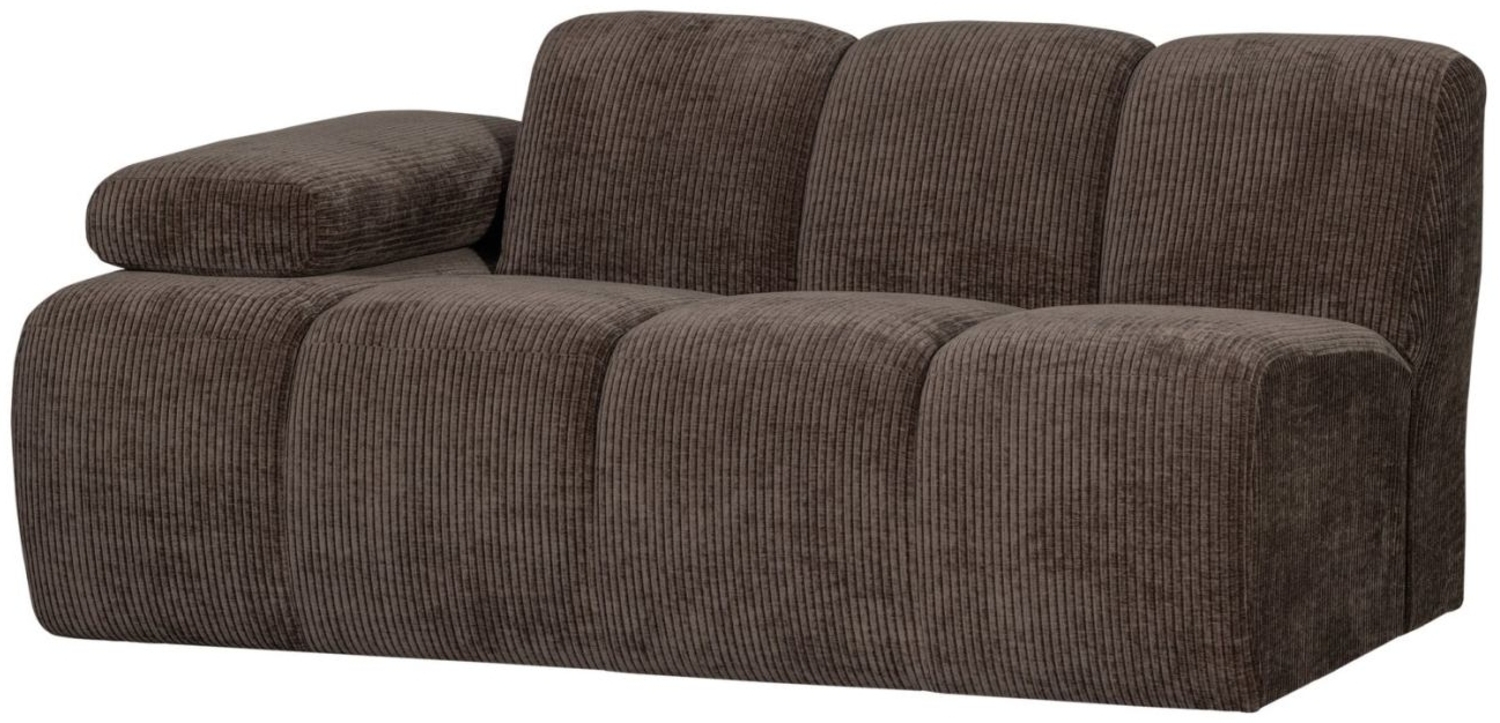 Modulsofa Mojo Flachcord 1,5er Arm-Links, Braun Bild 1