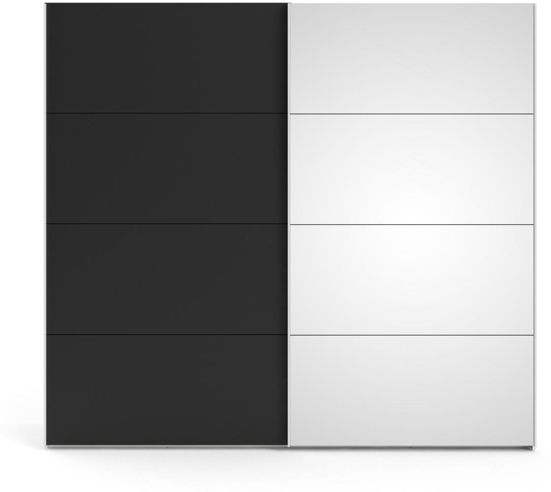 Veto Schiebetürenschrank 243cm weiß schwarz Kleiderschrank Schwebetüren Schrank Bild 1