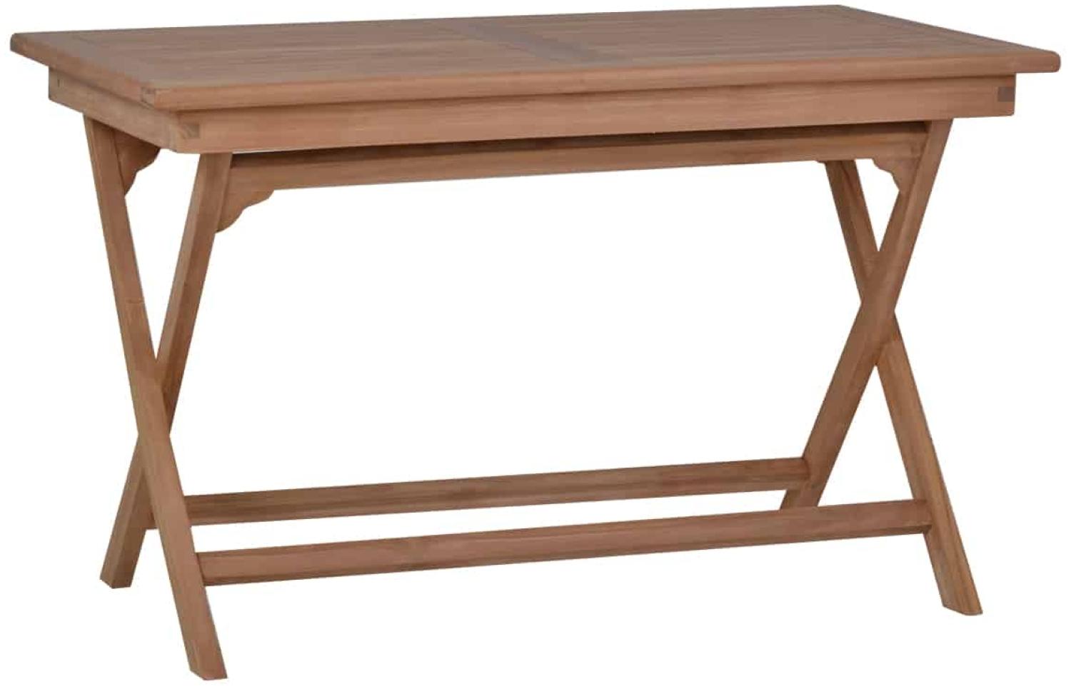 MiaMöbel Teak Esstisch/Klapptisch 120x70cm Massivholz Teak Modern Bild 1