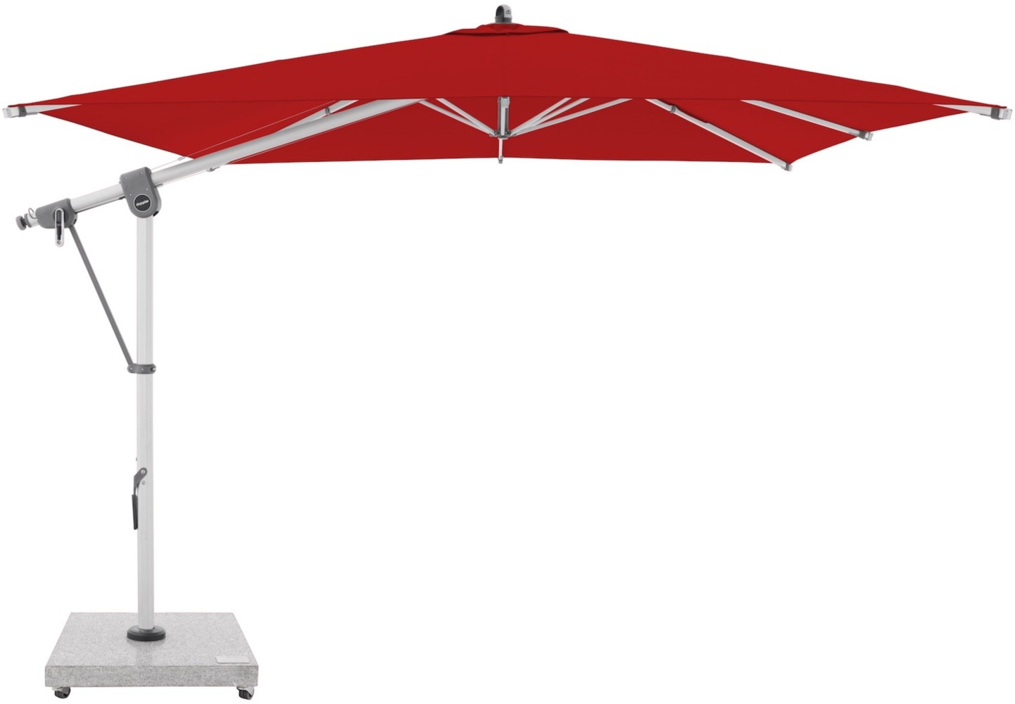 Doppler Expert 300 x 300 cm Pendelschirm Sonnenschirm 8 Farbvarianten Ampelschirm 465247 T809 Rot Bild 1