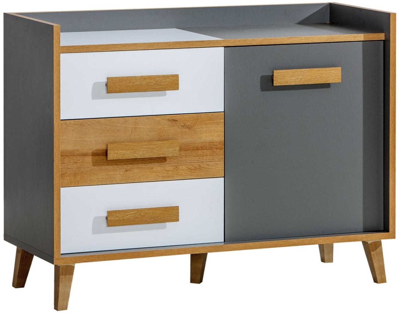 Küchenschrank Unterschrank 80cm Korpus- & lackierte Frontfarbe wählbar (RI-D3E/80) Bild 1