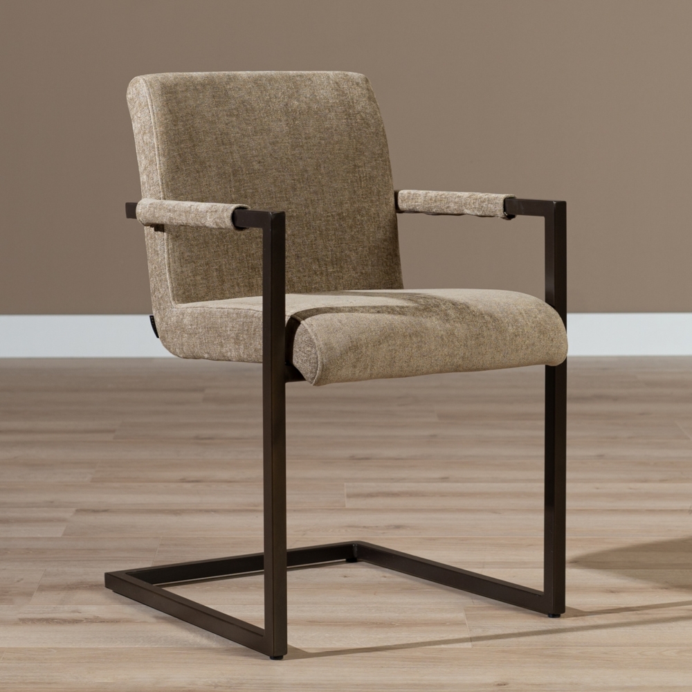 Bronx71 Esszimmerstuhl Lio Samt taupe Bild 1