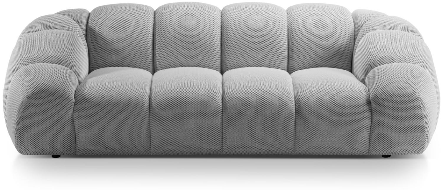 Micadoni Sofa Diana 3-Sitzer 3D-Stoff Silber Bild 1