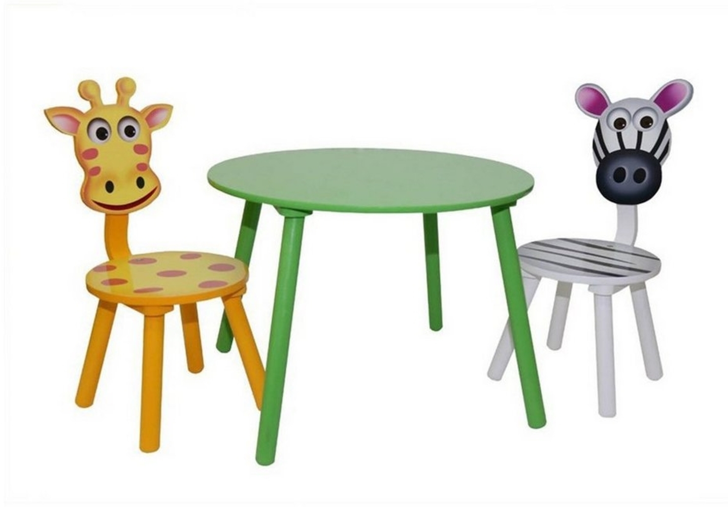 HTI-Line Kindersitzgruppe Kindertischgruppe Zebra, (Set, 3-tlg, 1 Tisch und 2 Stühle), Kinderstuhl Kindertisch Kindermöbel Bild 1