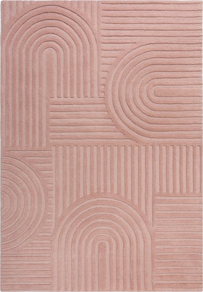 Kadima Design Handgetufteter Wollteppich in Pastellfarben "Leven Blake". Farbe: Rosa, 120x170 cm Bild 1