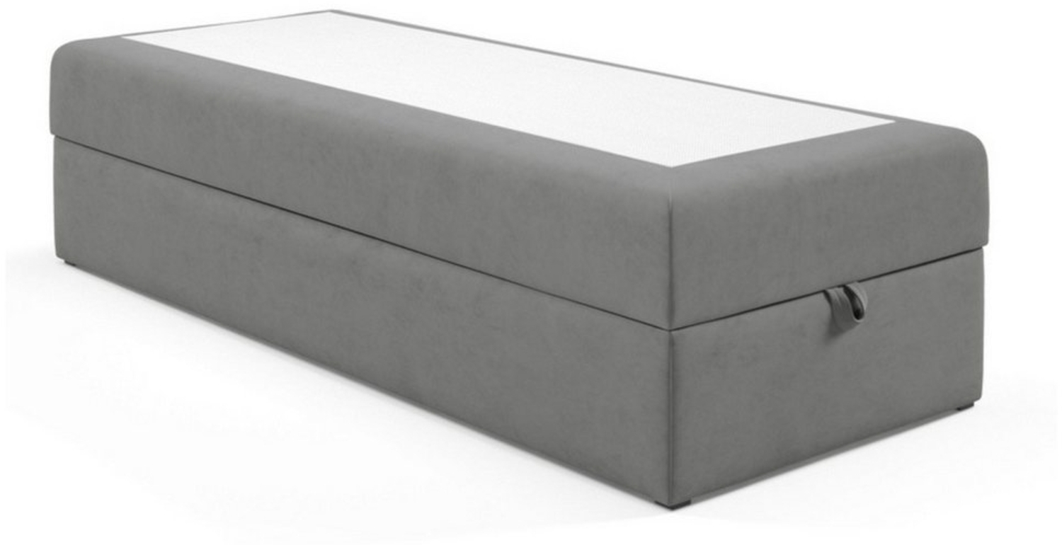 Best for Home Boxspringbett mit Bettkasten, Einzelbett, Hotelbett, Polsterbett, Bonell-Matratze (Boxbett, Rahmenbett, Gästebett, Jugendbett, Kinderbett, 70x200 80x200 90x200 100x200 cm), mit oder o. Topper, verschiedene Liefermöglichkeiten Bild 1