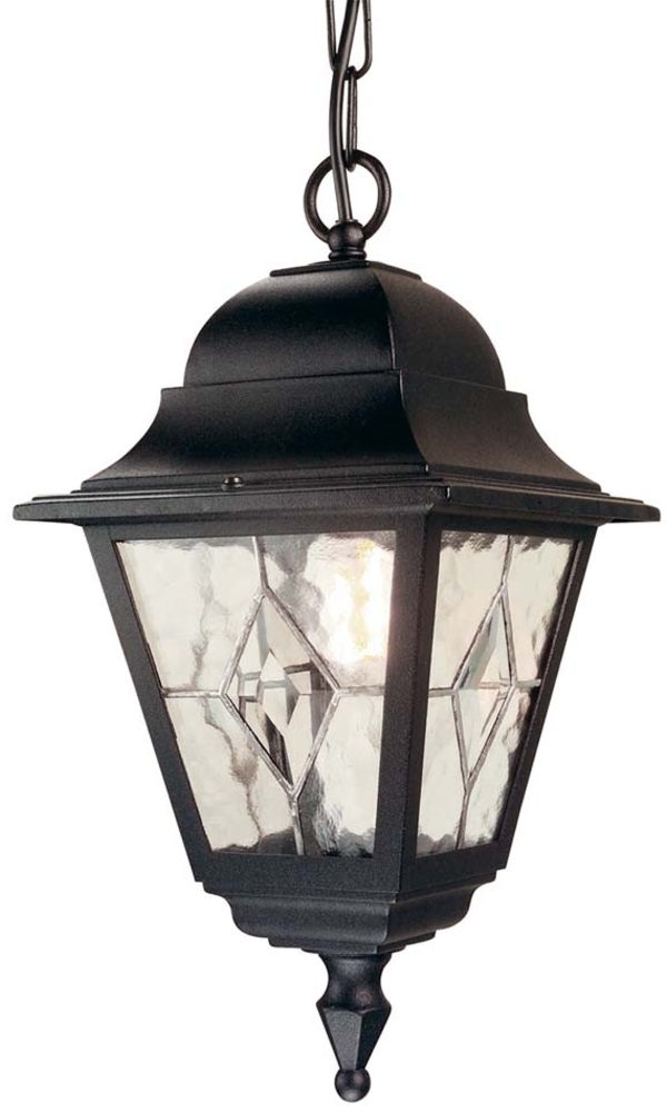 Elstead Lighting Norfolk Outdoor 1-Light Pendelleuchte Schwarz IP43 E27 Bild 1