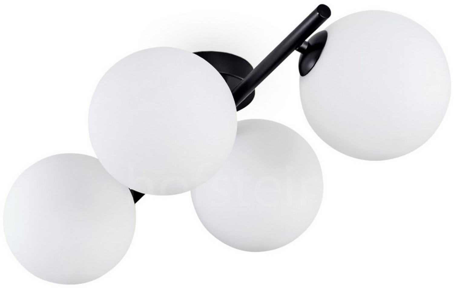 hofstein Deckenleuchte Deckenlampe aus Metall/Glas in Schwarz/Weiß, ohne Leuchtmittel, moderne Leuchte mit Glasschirmen (15 cm), 4 x G9, ohne Leuchtmittel Bild 1