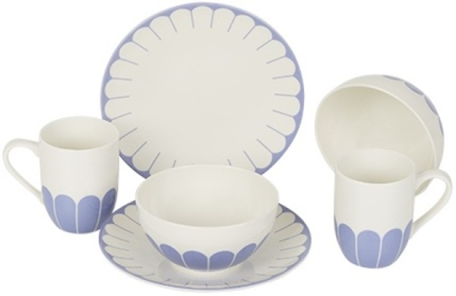 Villeroy & Boch Fleur Bleu Frühstücks-Set für 2 Personen / 6 Teile Bild 1