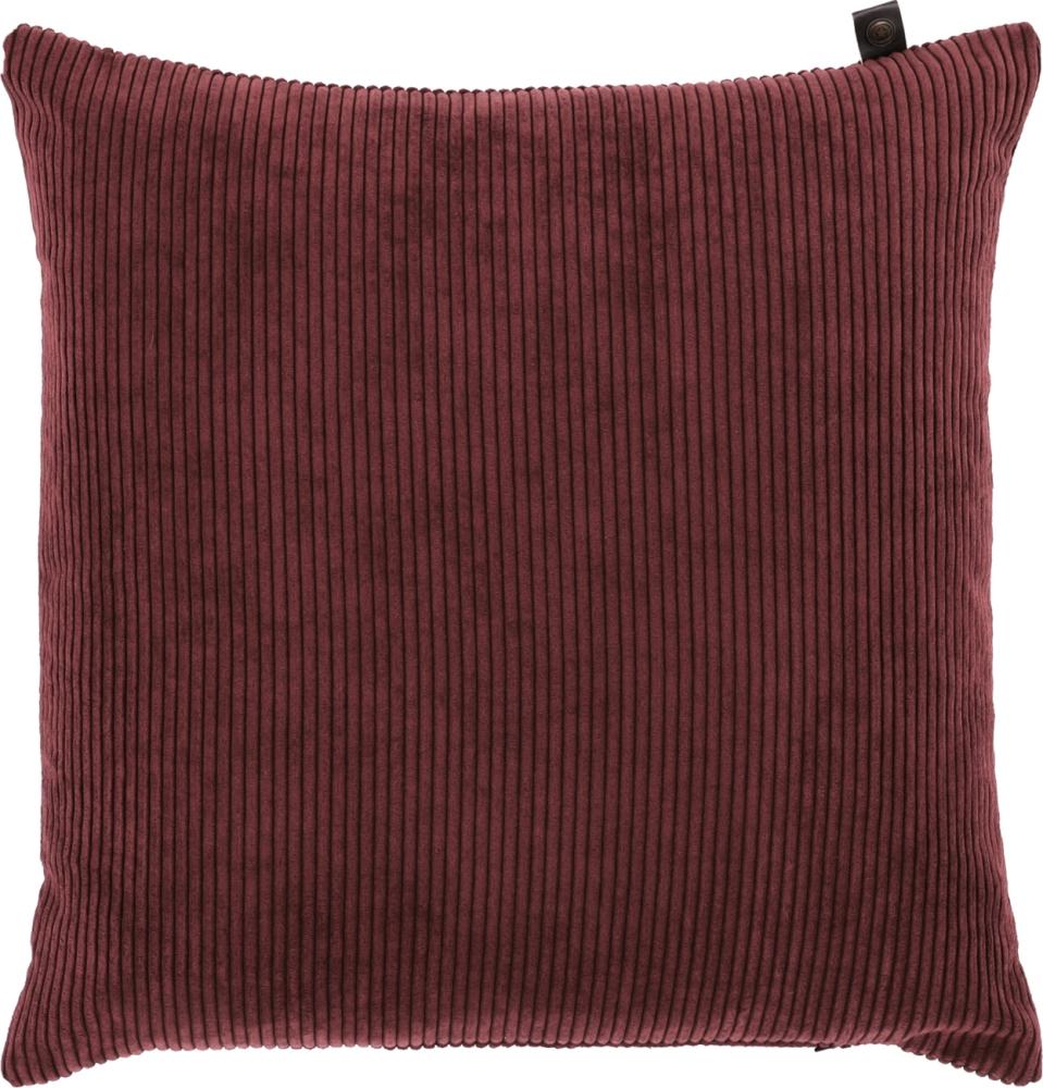 Overseas Ripp Kissen in Maroon Rot, 45 x 45 cm Bild 1